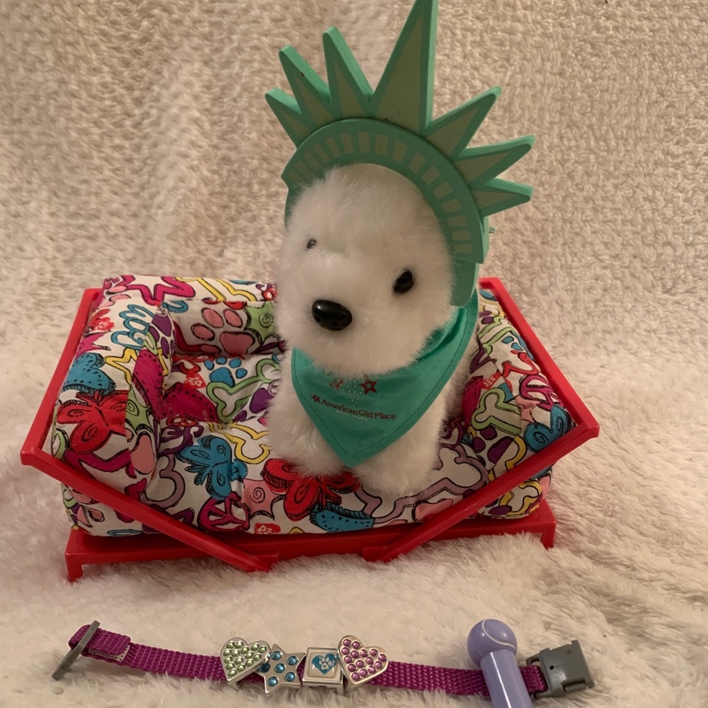 American Girl Dog Coconut & Dog Bed Retired